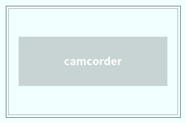 camcorder