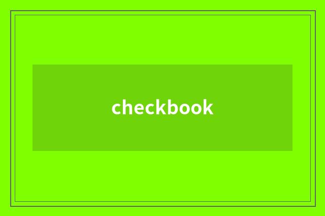 checkbook