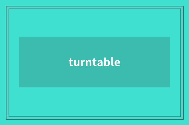turntable