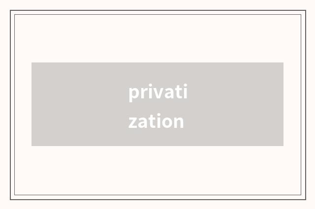 privatization