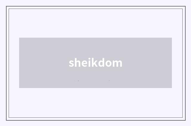 sheikdom