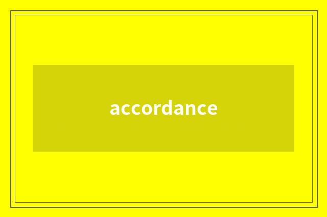 accordance