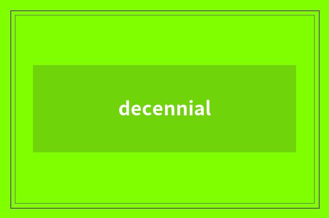 decennial