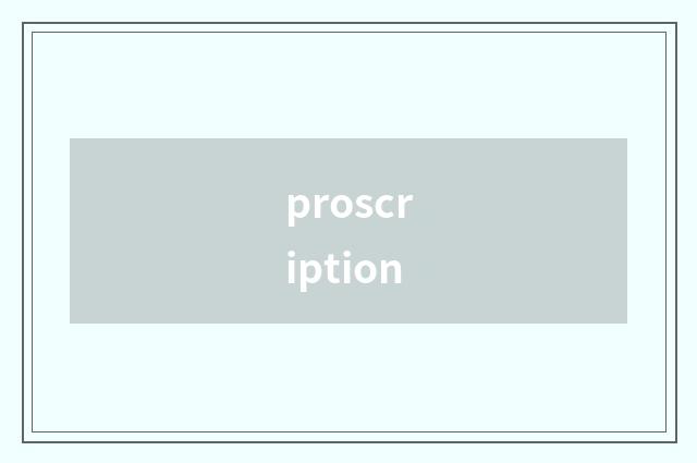 proscription