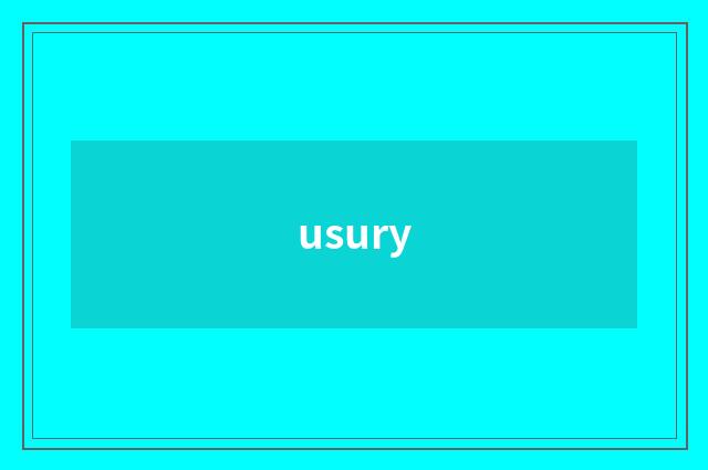 usury