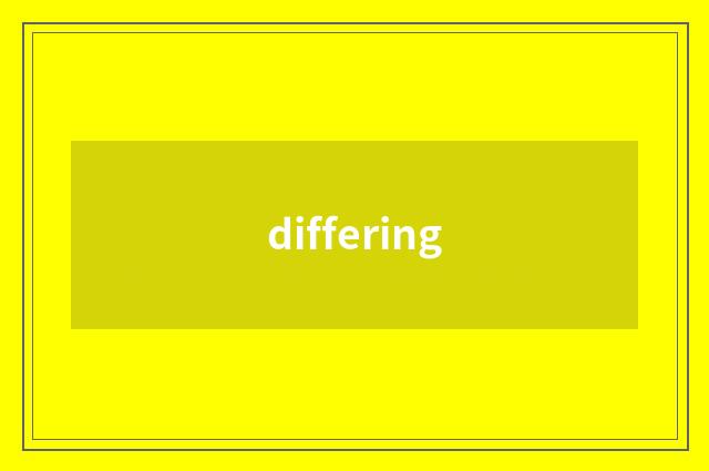 differing