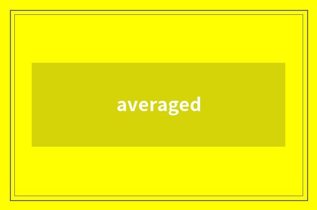 averaged
