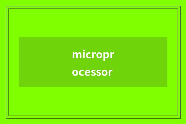 microprocessor