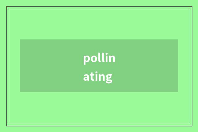 pollinating