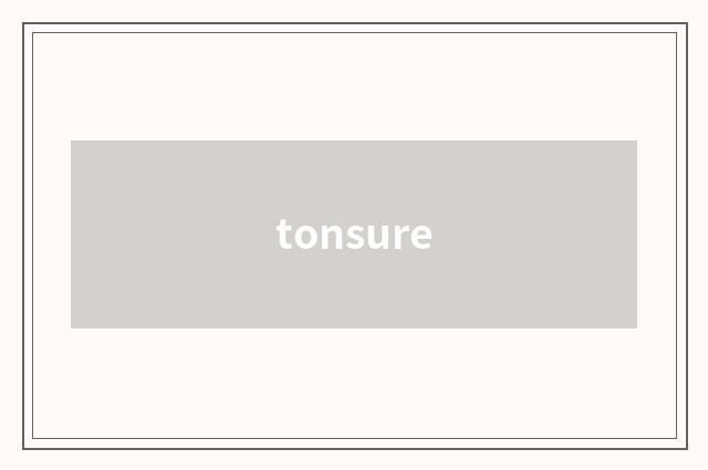 tonsure