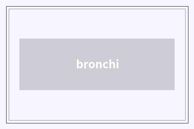 bronchi