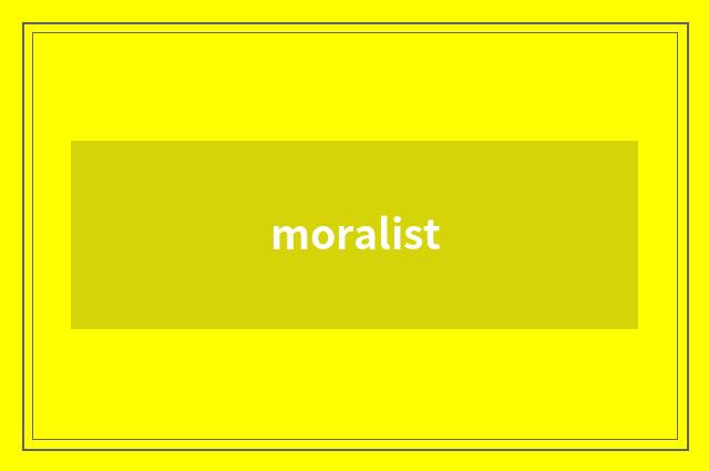 moralist