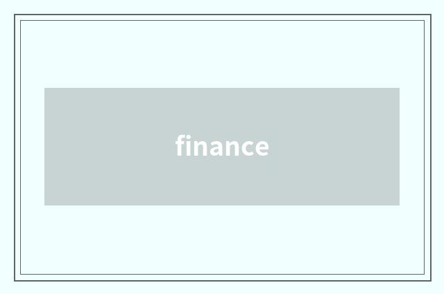 finance