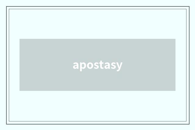 apostasy