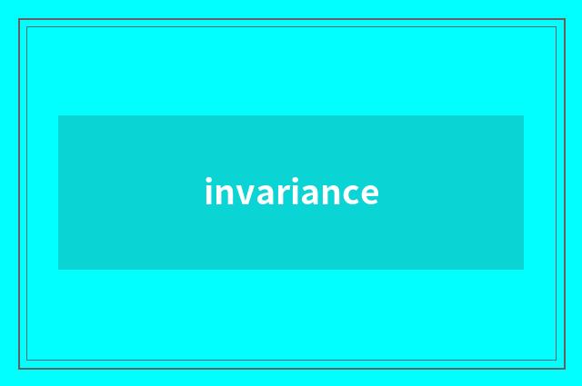 invariance