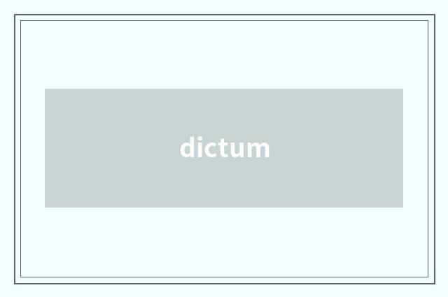 dictum