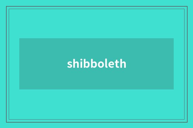 shibboleth