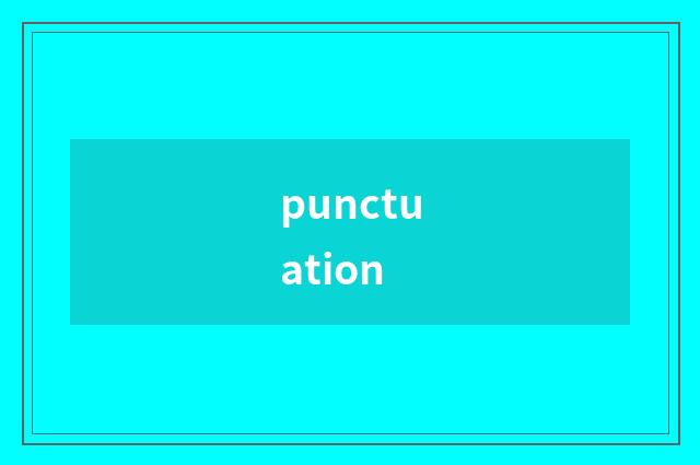 punctuation