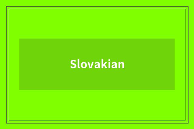 Slovakian