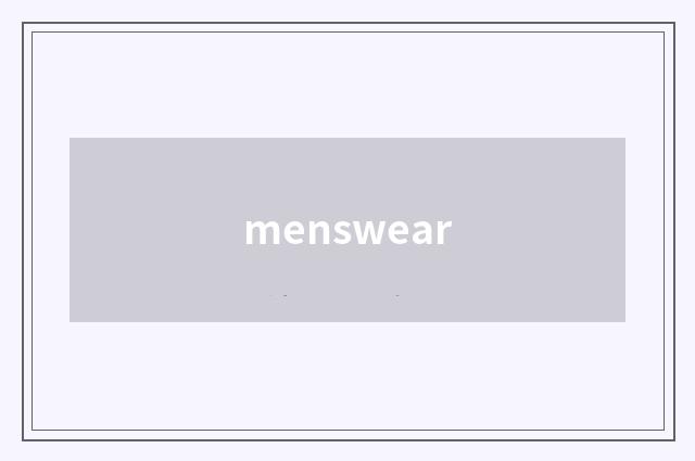 menswear