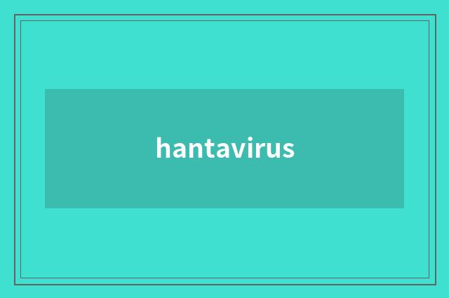 hantavirus