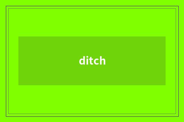 ditch