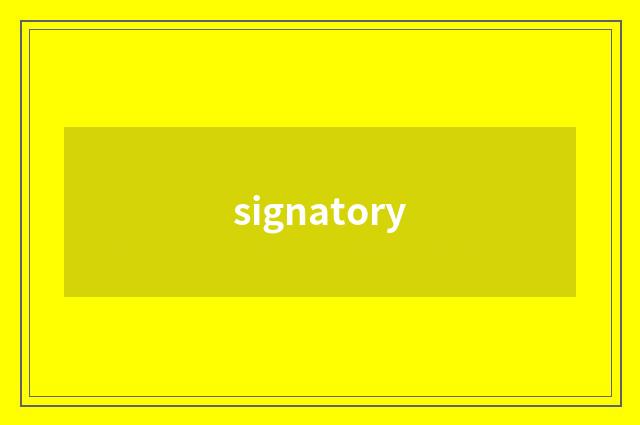signatory