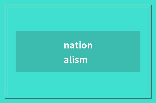 nationalism