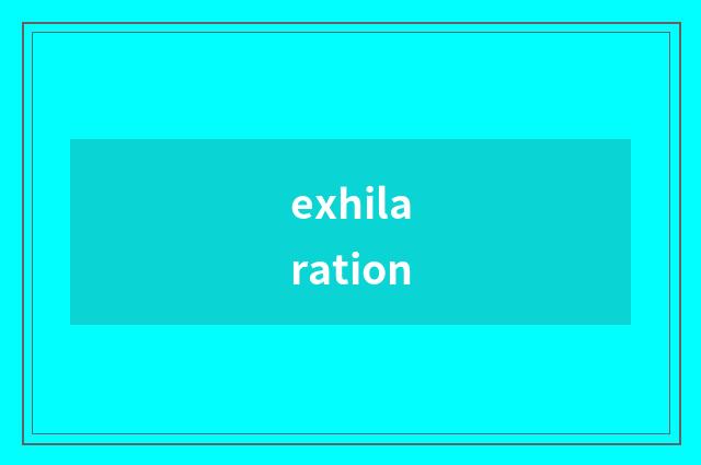 exhilaration