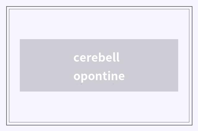 cerebellopontine