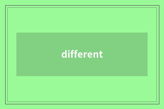 different