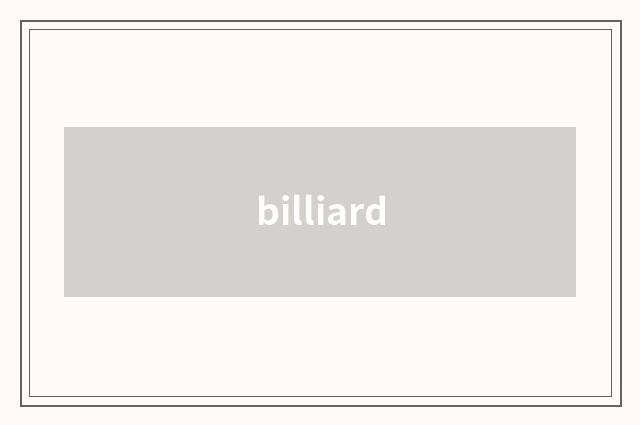 billiard