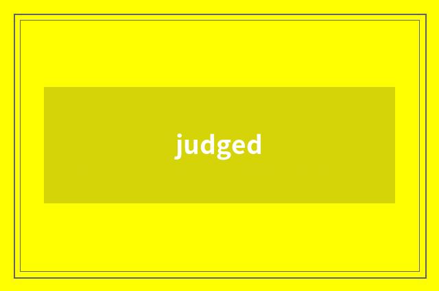 judged