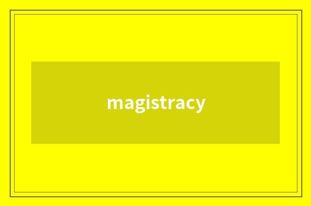 magistracy