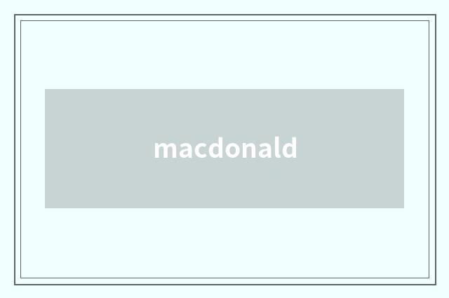 macdonald