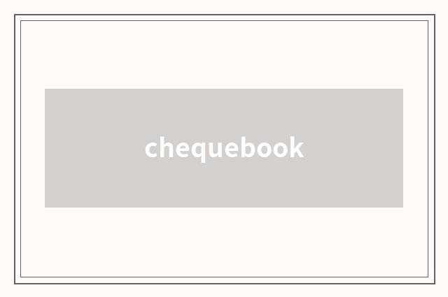chequebook