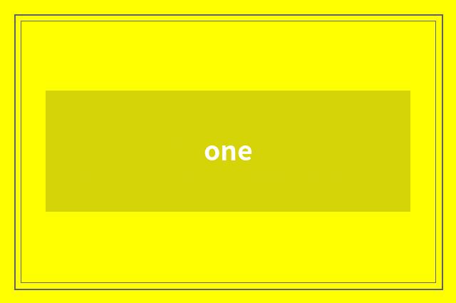 one