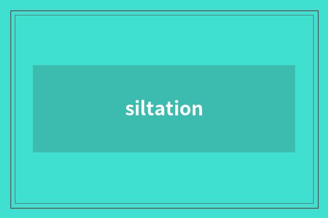 siltation
