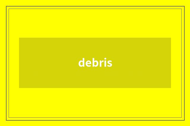 debris
