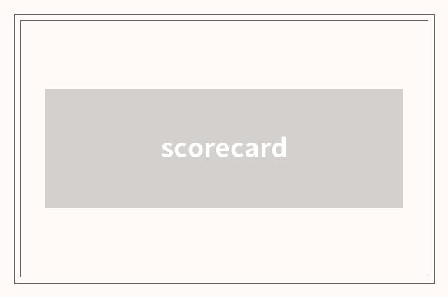 scorecard