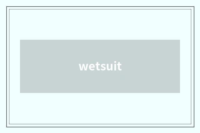 wetsuit