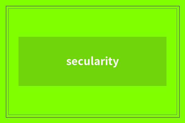 secularity