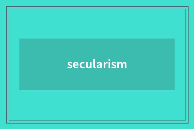 secularism