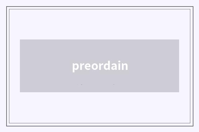 preordain