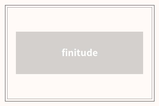 finitude