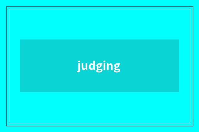 judging