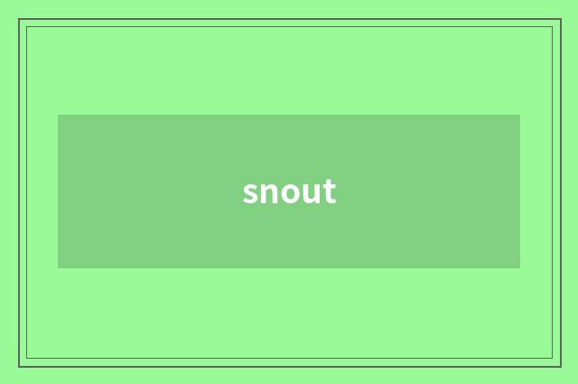 snout