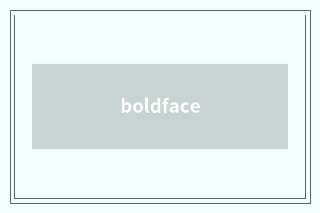 boldface