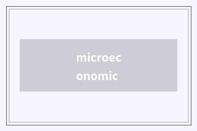 microeconomic
