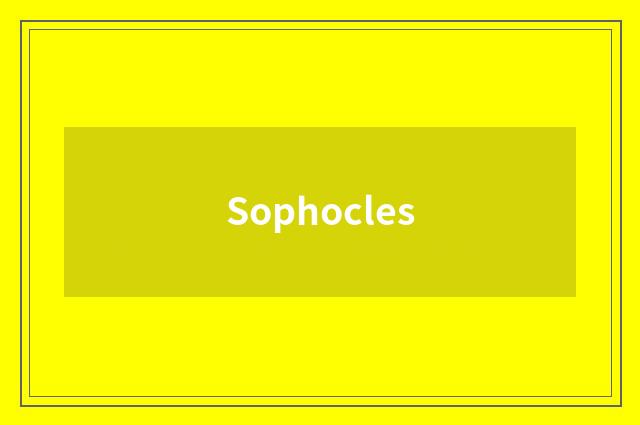 Sophocles